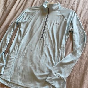 Baby Blue UA heat gear half zip - Never Worn!